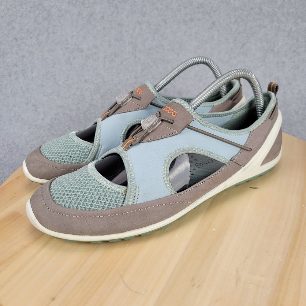 Ecco Biom Lite Yuma Women 9.5‎ EU 40 Blue Grey Bungee Shoes